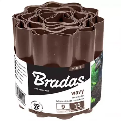 Záhradné lemovania Záhradný obrubník 9m x 15cm hnedý OBFB0915
