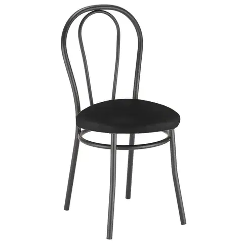 Kuchynské stoličky Stolička TULIPAN black V04 čierna