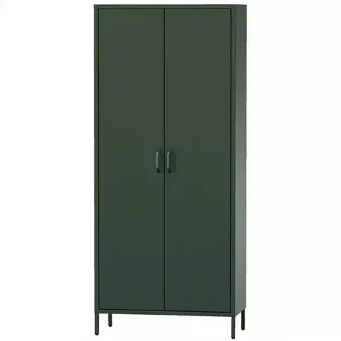 Šatníkové skrine Skriňa Kovová Flavio Modern Bottle Green