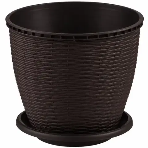 Záhrada Kvetináč Rattan 9 L wenge