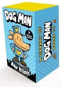 Komiksy A Library of Dog Man (books 1-7) - Dav Pilkey