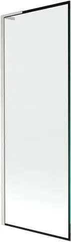 Sprchové dvere MEXEN/S - Next L vaňová zástena FIX 70 x 150, čierna vzor, nikel kartáčovaná 895-070-000-03-70-97