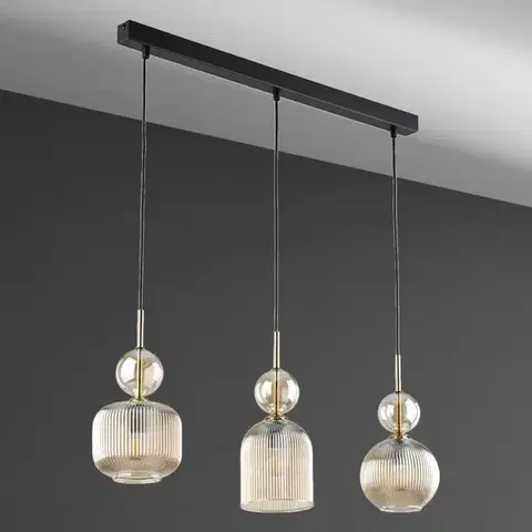 Lampy do obývačky Luster SOPHIA COGNAC 11042 AMBER LW3