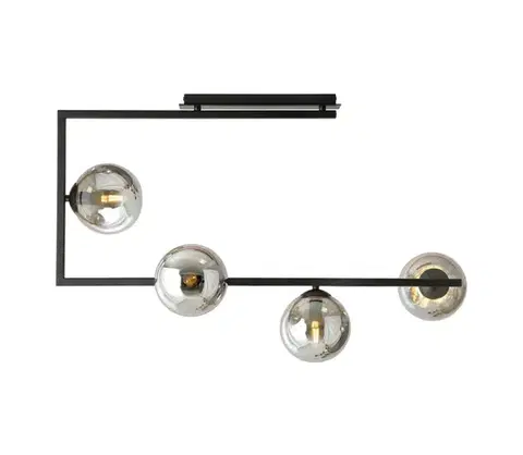 Svietidlá EMIBIG Luster na tyči SOMA 4xE14/10W/230V čierna/šedá 1290/4