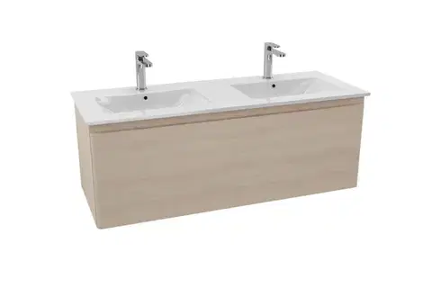 Kúpeľňový nábytok Kúpeľňová skrinka s dvojumývadlom Naturel Ancona 120x46 cm akácia ANCONA2120DV ANCONA2120DV