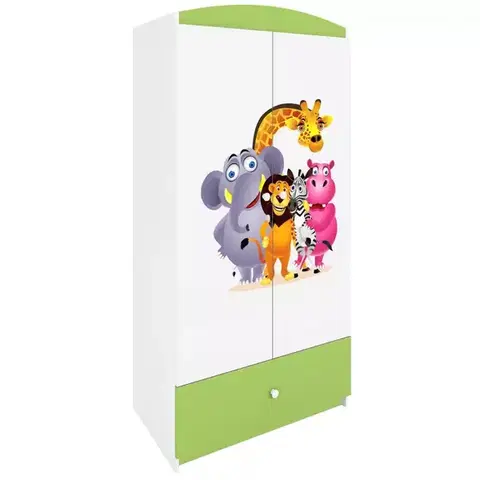Skrine do izieb Skriňa Babydreams Zelená – Zoo