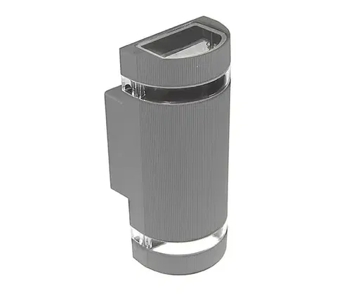 Svietidlá  Vonkajšie nástenné svietidlo KORTEK 2xGU10/30W/230V IP44 šedá SKU012803