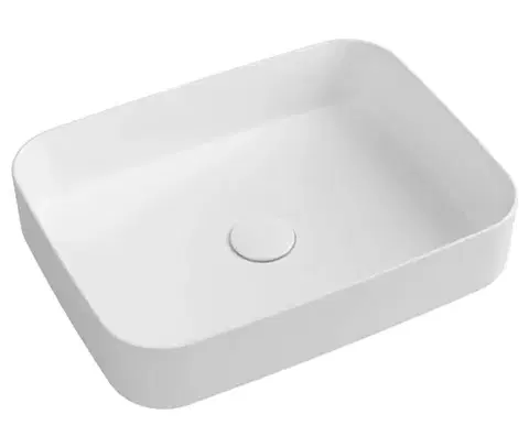 Umývadlá ISVEA - INFINITY RECTANGLE keramické umývadlo na dosku, 50x36cm, matná biela 10NF65050-2L