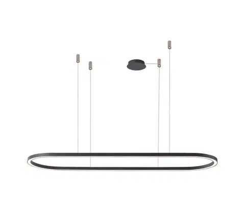 Svietidlá Azzardo  - LED Stmievateľný luster na lanku ELENA LED/60W/230V 150 cm čierna 