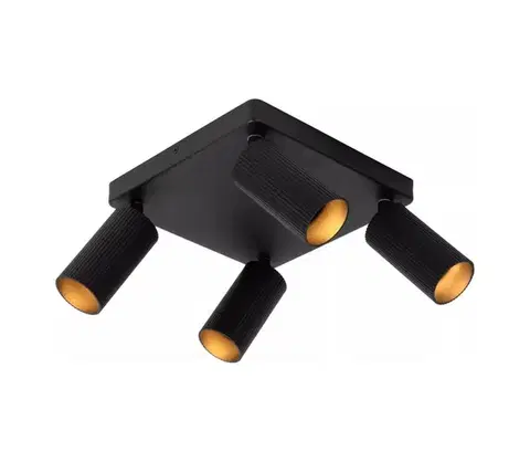 Svietidlá Lucide 09939/14/30 - Bodové svietidlo CLUBS 4xGU10/40W/230V čierne 09939/14/30