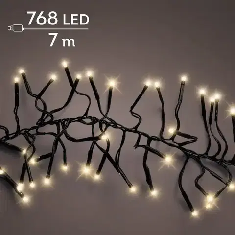 Vybavenie a dekorácie bytu Vianočné svetielka LED 768L 494954 WW ZEW BLACK