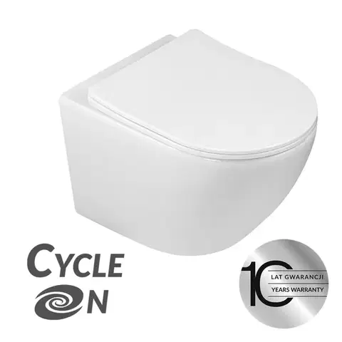 Záchody Laveo - Desna CycleOn - WC misa bez okraja vrátane sedátka VMD_609S