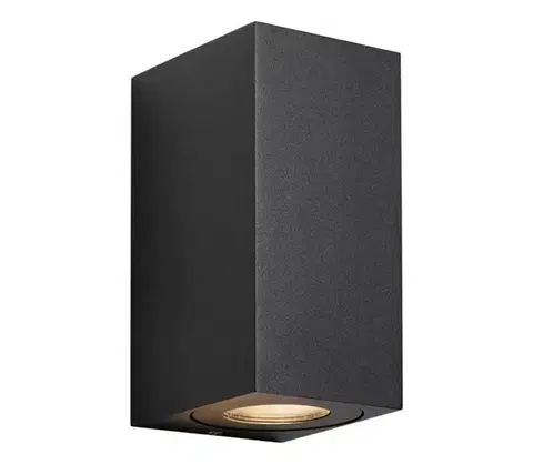 Svietidlá Nordlux - Vonkajšie nástenné svietidlo CANTO 2xGU10/28W/230V IP44 čierne 49731203