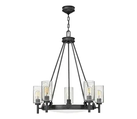 Svietidlá Elstead Hinkley HK-COLLIER5-BX - Luster na reťazi COLLIER 5xE27/40W/230V, priemer 68,5 cm HK-COLLIER5-BX