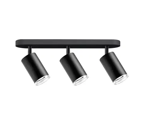Svietidlá  Kúpeľňové bodové svietidlo TURYN 3xGU10/10W/230V IP44 čierna 324726