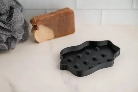 Potravinárske fólie Kinekus Mydelnička vrúbkovaná 7x12x1cm plastová mix biela/čierna