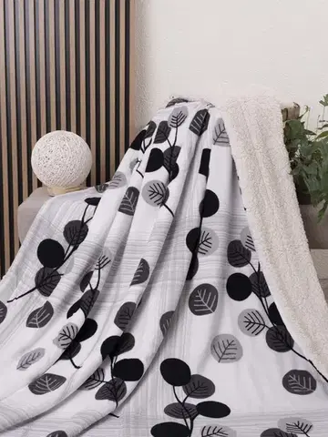 Deky MKLozkoviny.sk Baránková deka mikroplyš 150 × 200 cm – Hasana sivé