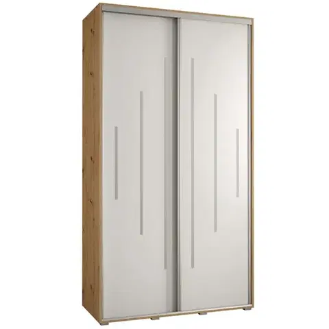 Šatníkové skrine Skriňa 45 Canaris 12 130 artisan/biela/silver