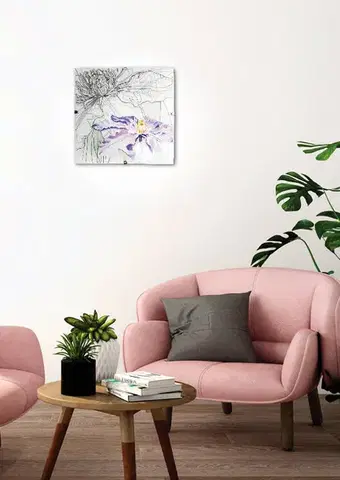 Stropná svetla Stropná lampa s pružinou E27 fialová