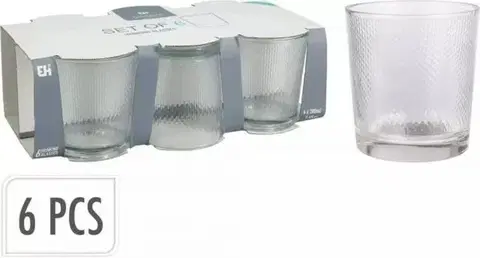 Poháre Kinekus Pohár na vodu, sklenený, 280ml, sada 6ks