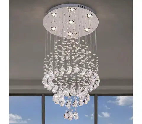 Svietidlá  LED krištáľové stropné svietidlo NAURU LED/24W/230V pr. 40 cm lesklý chróm + DO N3010