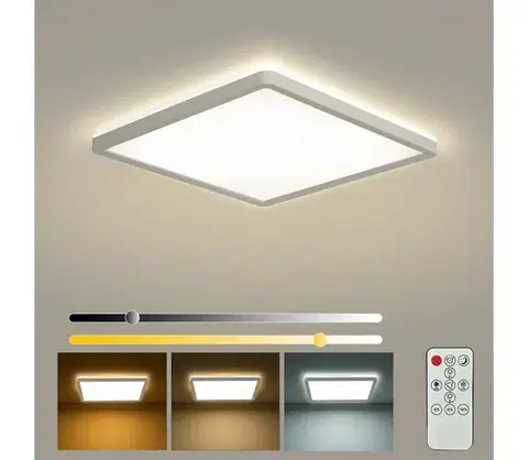 Svietidlá BRILAGI - LED Stmieva­teľné svietidlo ULTRA SLIM LED/18W/230V 30x30 cm biela + diaľkový ovládač BRI224