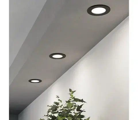 Svietidlá Eglo 901385-SADA 3xLED Podhľadové svietidlo FUEVA LED/3,7W/230V pr.8,8cm čierna 901385
