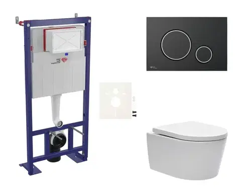 Záchody Cenově zvýhodněný závěsný WC set SAT do lehkých stěn / předstěnová montáž + WC SAT Brevis SIKOSSBR78 SIKOSSBR78