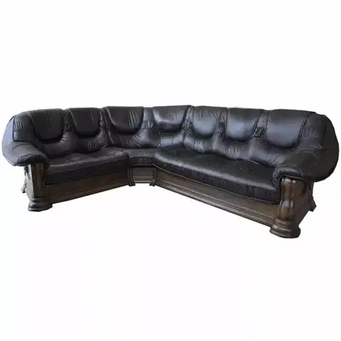 Rohová sedacia súprava L Kožená sedacia súprava Grizzly L Antique M600 22-23