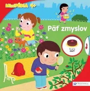 Leporelá, krabičky, puzzle knihy Minipédia 4+ 5 zmyslov