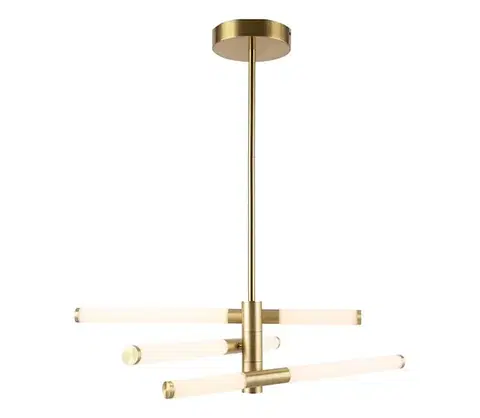 Svietidlá Maytoni MOD106PL-L28G3K - LED luster na tyči AXIS LED/28W/230V zlatý MOD106PL-L28G3K