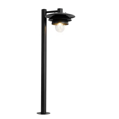 Zahradne stlpove lampy Dizajnová vonkajšia stĺpová lampa čierna 100 cm IP44 - Morty
