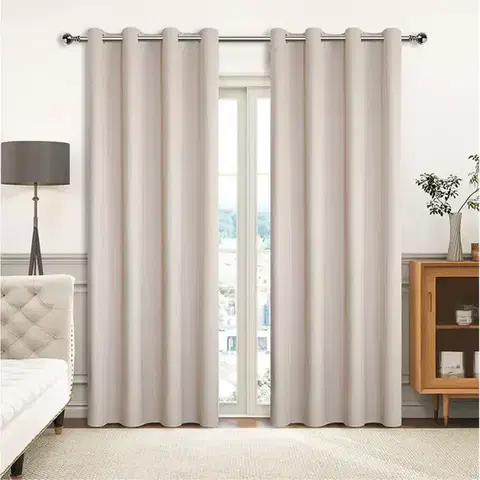 Metrážne závesy Závesový  materiál YC11933/200G/114 béžová 150 cm Tovar na mieru