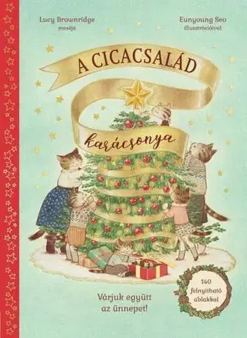 Leporelá, krabičky, puzzle knihy A cicacsalád karácsonya - Lucy Brownridge