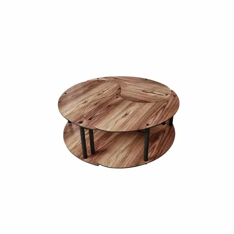 Konferenčné stolíky Súprava konferenčných stolíkov Yin Yang Walnut, 3 ks