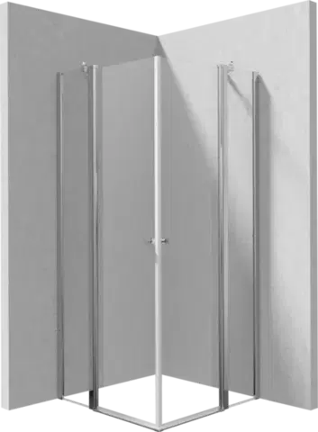 Sprchovacie kúty DEANTE/S - Sprchovací kút dvojité výklopné 100x100 KTSU043P+KTSU043P KERRIA/0406