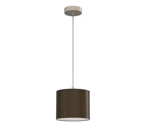 Svietidlá  Závesné svietidlo na lanku ARDEN 1xE27/15W/230V pr. 18 cm béžová/hnedá 4658