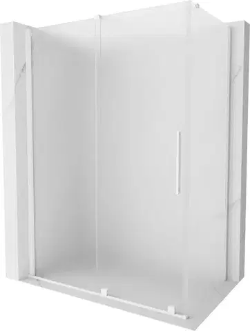 Sprchovacie kúty MEXEN/S - Velár sprchovací kút, posuvné dvere 160 x 100, dekor, biela 871-160-100-31-20