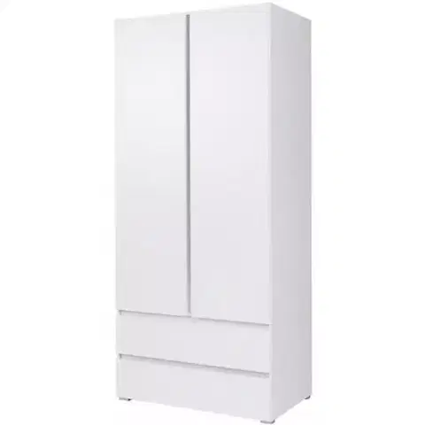 Šatníkové skrine Skriňa Cosmo C02 92 cm biely