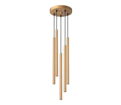 Svietidlá  SL.1174 - Luster na lanku PASTELO 5xG9/8W/230V zlatá SL.1174