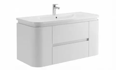 Kúpeľňový nábytok Kúpeľňová skrinka s umývadlom Naturel Shelley 119x50x45 cm biela mat SHELLEY120W SHELLEY120W
