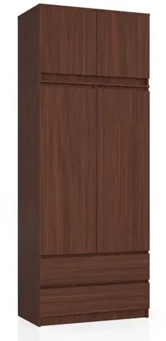 Šatníkové skrine Šatníková skriňa POKI90, wenge