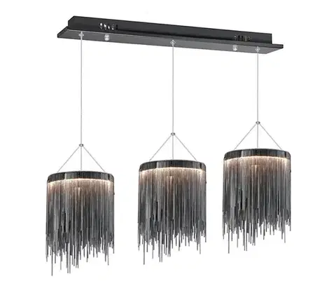Svietidlá  LED Luster na lanku CASCATA BLACK 3xLED/54W/230V ML3796