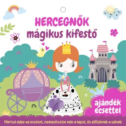 Nalepovačky, vystrihovačky, skladačky Hercegnők - Mágikus kifestő