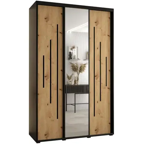 Šatníkové skrine Skriňa 45 Canaris 13 170 čierna/artisan/čierna