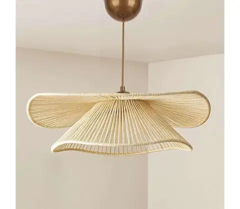 Svietidlá  Luster na lanku DUVELA 1xE27/40W/230V béžový 687HMY2497