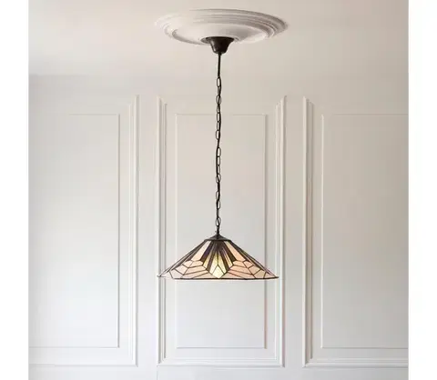 Svietidlá Endon 111922 - Luster na reťazi Tiffany ASTORIA 3xE27/10W/230V priemer 48 cm 111922