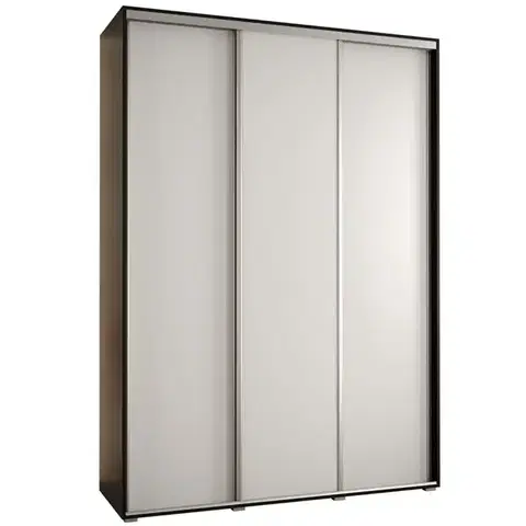Šatníkové skrine Skriňa 45 Canaris 1 190 čierna/biela/silver