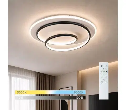 Svietidlá BRILAGI - stmievateľné LED stropné svietidlo FLARE LED/70W/230V, priemer 50 cm, biela/čierna + diaľkové ovládanie BRMXX1078-500