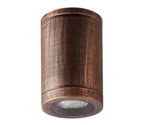 Záhradné lampy Prezent Luxera  - Vonkajšie stropné svietidlo MOPTI 1xGU10/7W/230V IP54 bronzová 